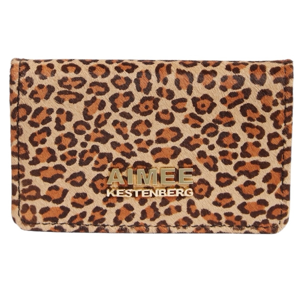 Aimee Kestenberg Sammy Bifold Card Wallet in Micro Leopard